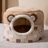 Autumn and Winter Closed Black and White Dice Cat Nest Warm and Thickened Dog Nest Teddy Dual-purpose Stool Pet Nest Dog Mat