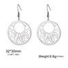 Bohemian Flower Filigree Drop Earrings Stainless Steel Waterproof Dangle Earring Women Ethnic Jewelry Valentine Gift