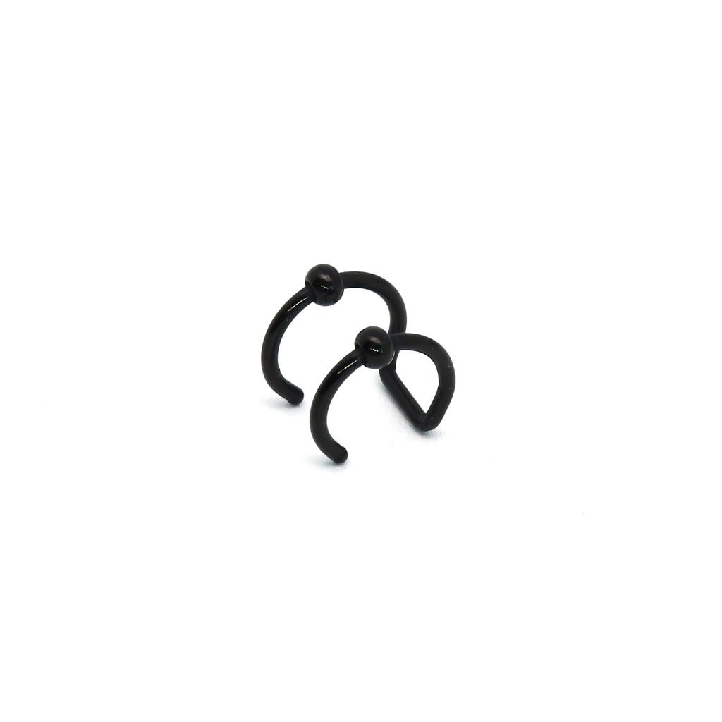 Fashion Stainless Steel Fake Piercing U-shaped Double Layer Ear Clips Lip Clip for Women Charms Ear Bone Nail Ear Cuff Jewelry