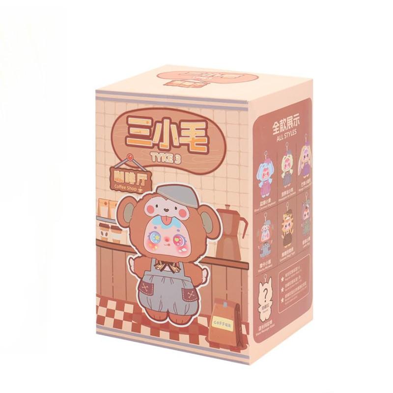 Kawaii Samuel Coffee Shop Series Plush Blind Box Doll Bag Pendant Vinyl Action Figures Collectible Toys Mystery Box Gift