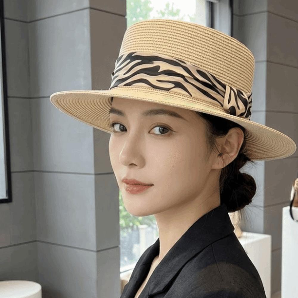 Korean Style Sunscreen Bucket Hat Wide Brim Women's Sun Hat Simple Straw Woven Hat  Spring Summer
