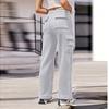 Women's Casual Sports Multi-pocket High Waist Sweatpants Loose Fashion Trousers