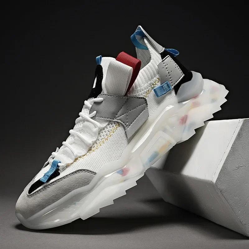 

Модная обувь, мужские кроссовки, мужская повседневная обувь, теннисные кроссовки класса люкс, кроссовки для тренировок, гоночные туфли, кроссовки для мужчин, новые 46 белый