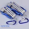 Blue Multifunctional Portable Folding Torx & Hex Wrench Set with Hollow Screwdriver