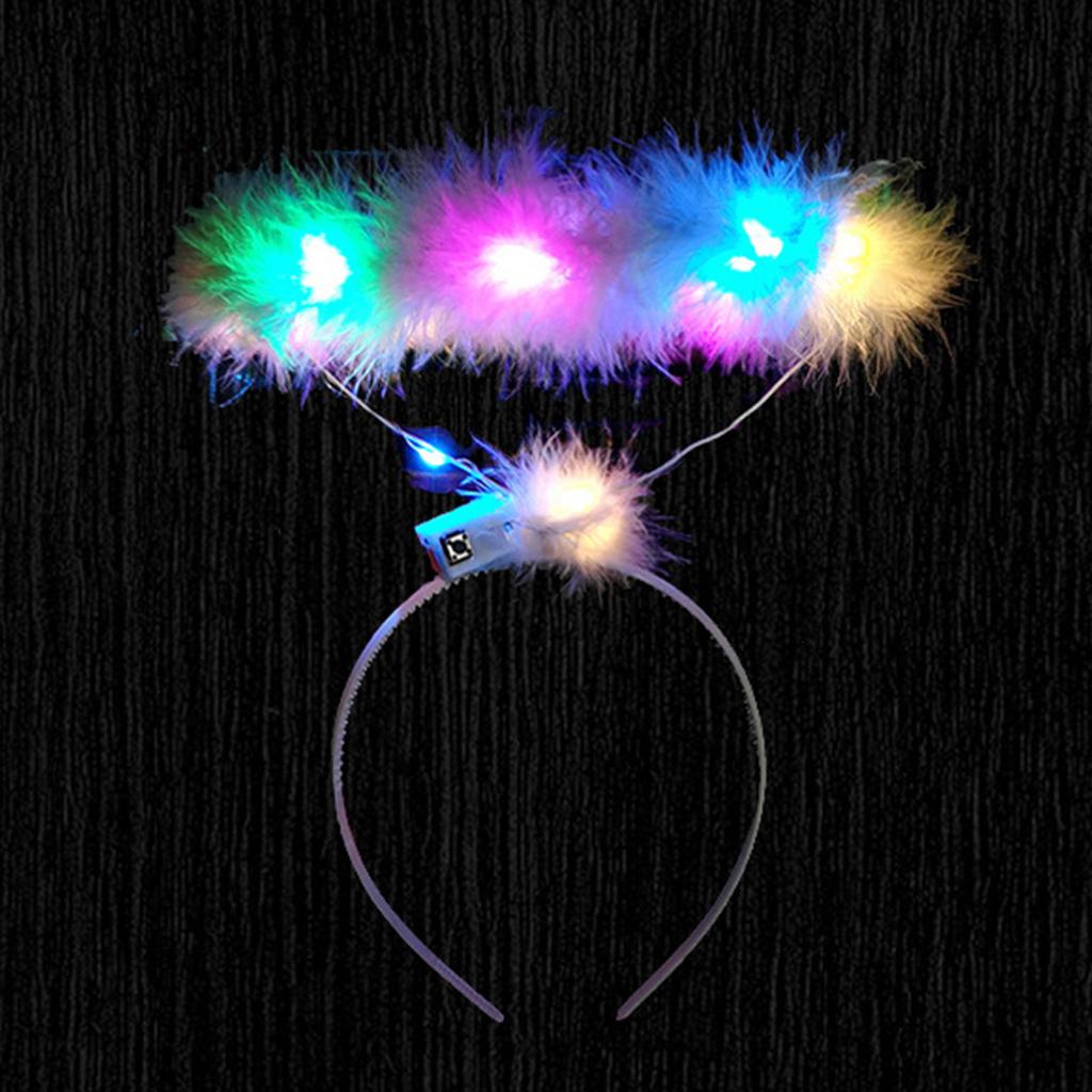 LED Angel Wing Halo Headband Durable Hair Hoop Luminous Headbands for Woman Unisex Carnivals Party Photography Supplies