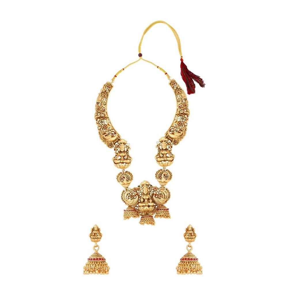 Jewellery Set for Women and Girls | Gold Plated Temple Jewellery Set Traditional | Accessories Jewellery for Women| Birthday Gift for Girls