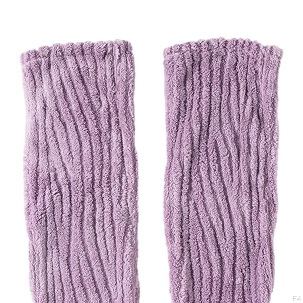 Overknee-hohe Fuzzy-Socken, Slipper-Stiefel-Fleece, warme Damen-Oberschenkel-Beinlinge