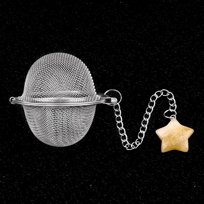 Tea Strainer Natural Stone Star-Shaped Stainless Steel Strainer For Making Tea Seasoning Bag Spice Box Accessory