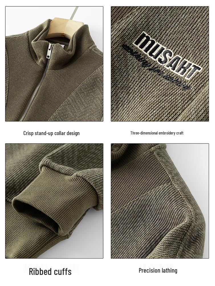 Men's Autumn 2025 Trendy Half-Zip Heavyweight Hoodie - Long Sleeve, Casual Style