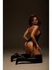 European & American Patent Leather Mesh Hollow-Out Sexy Lingerie Bodysuit Set