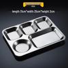 304 Stainless Steel Divided Meal Plate