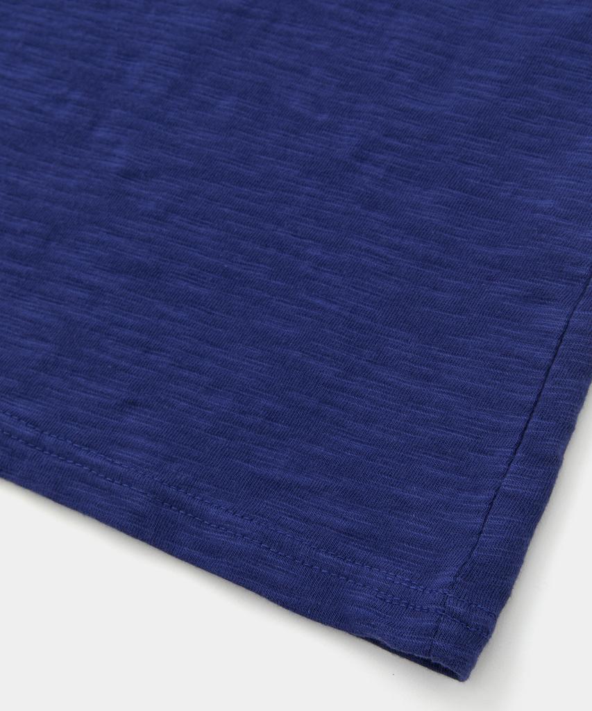 Laikeueomojeu Cutoff One-Wash Crop Short Sleeve Tee_Blue