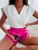 Women's Short,sleeved V,neck Summer Shirt