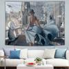 Sexy Girl Cartoon Home Mural Decoration Kawaii Japanese Anime Print Tapestry Living Room Bedroom Background Cloth Tapiz