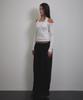 Bunteu Eyelet Halter Long Sleeve (Ivory)