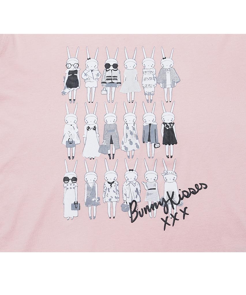 Pipilapin Drawing Of Pipis Wearing Women'S Dresses Basic T-Shirt/Fs2Wts08W Pink