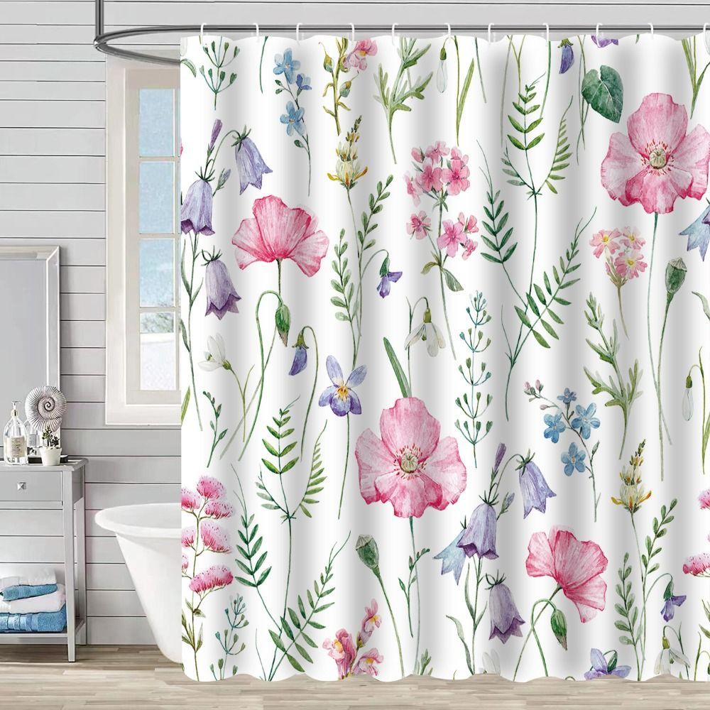 Quick-Drying Waterproof Bath Curtain Washable Partition Curtain Shower Curtains Home Decoration