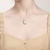 1Pc Fashion Design Sun and Moon Couple Necklace Synthetic Zircon Lucky Necklace Crescent Necklace