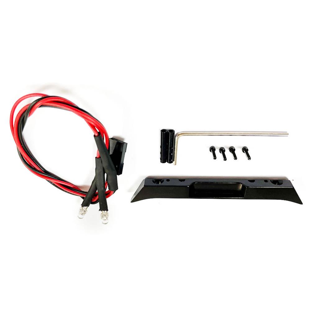 2pcs 1/24 Rear Bumper RC Upgrade Part Aluminum Alloy Wear-resistant Rc Rear Bumper For Axial SCX24 RC Car Part