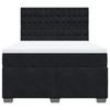 Exclusive House - Black Bed Slat Base and Mattress 160x200 Cm Velvet