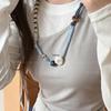 2025 Trendy Silk Scarf Necklace for Women: Unique Design, Stylish Snood Sweater Chain Accessory