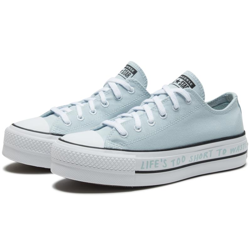 Converse Taylor All Star Lift Renew Canvas Thick Sole Light Blue Sneakers 'Blue White' Women's