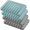 Self Draining Soap Dishes, 3 Pcs Silicone Soap Saver, Waterfall Drainer Soap Holder for Bathroom, Extend Soap Life, Keep Soap Bars Dry Clean & Easy