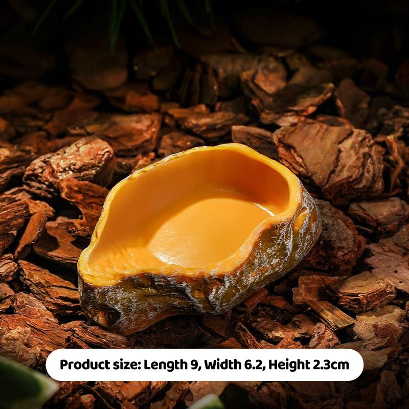 

1Pcs Rock-shaped Reptile Water And Food Tray, Leak-proof And Easy To Clean, Suitable For Indoor Reptile Landscaping