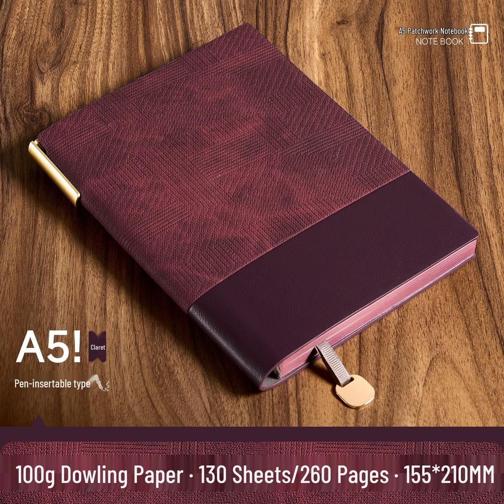 Custom A5 Leather Paperback Business Notebook with Logo Printing