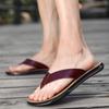 Fashion Size 38-47 New Italian Leather Flip-flops For Men Casual Cool Beach Summer Shoes Hotel Slippers Man Light Flats Luxe Men's Shoes