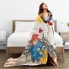 Britain Paddington Brown Bear Flannel Blankets  Soft Bedding Throws for Couch Chair Travel Street Trend Bedspread Sofa Bed Cover