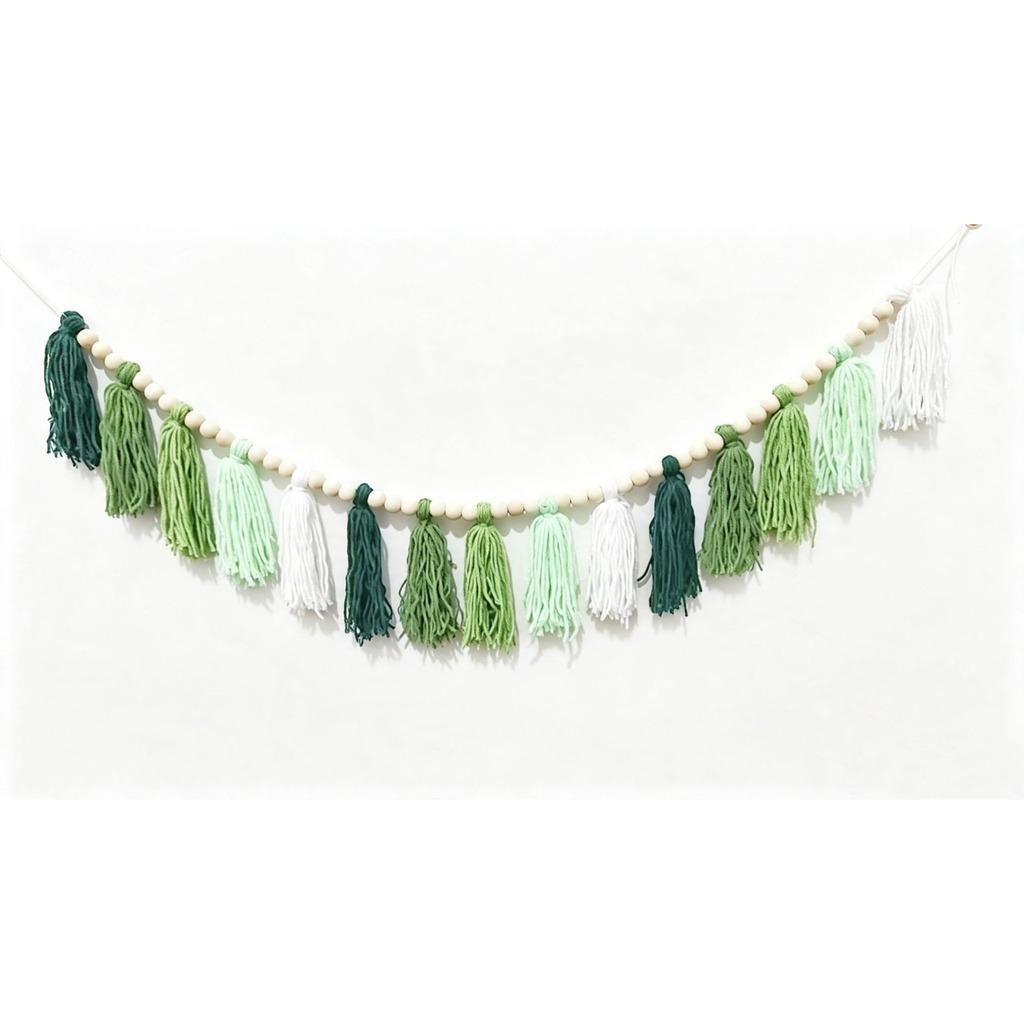 Tassel Garland Decorative Wall Hanging Decoration Boho Wall Hanging Boho Macaron Color Wall Decor For Entryway Party Backdrop