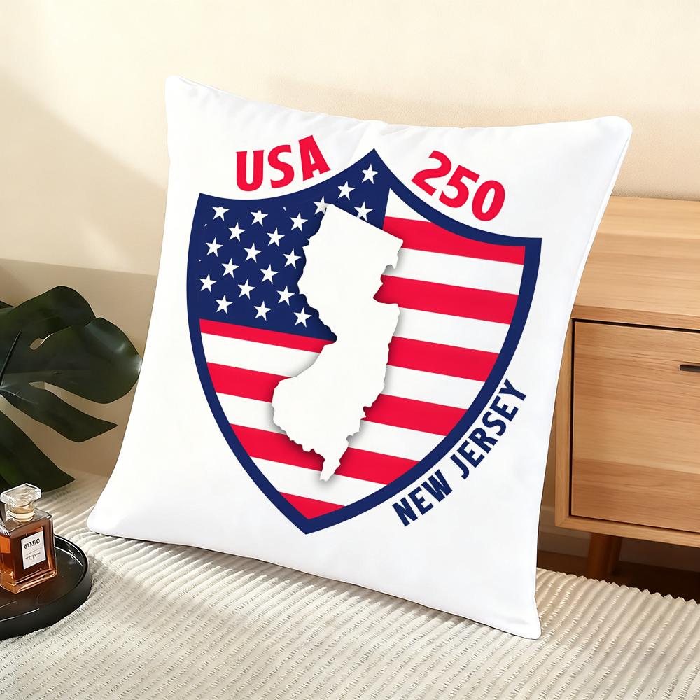 250Th Anniversary Of The Usa Cushion Cover Soft Short Plush Pillow Cover Smooth Cozy Texture Aesthetic Cushion Case Home Decor