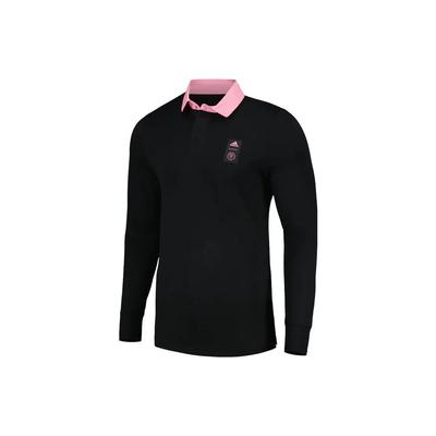 Lässiges Langarm-Polo-Fußballshirt Unisex-Shirts Schwarz HU0434
