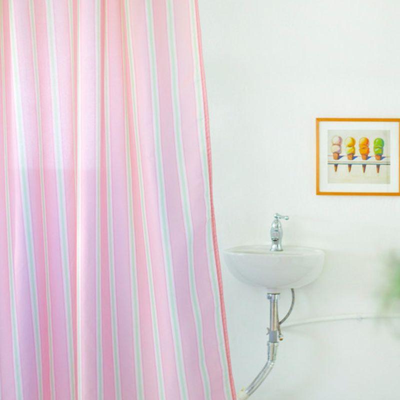 Mood Sunset Striped Waterproof Bathroom Shower Curtain 2 Colors