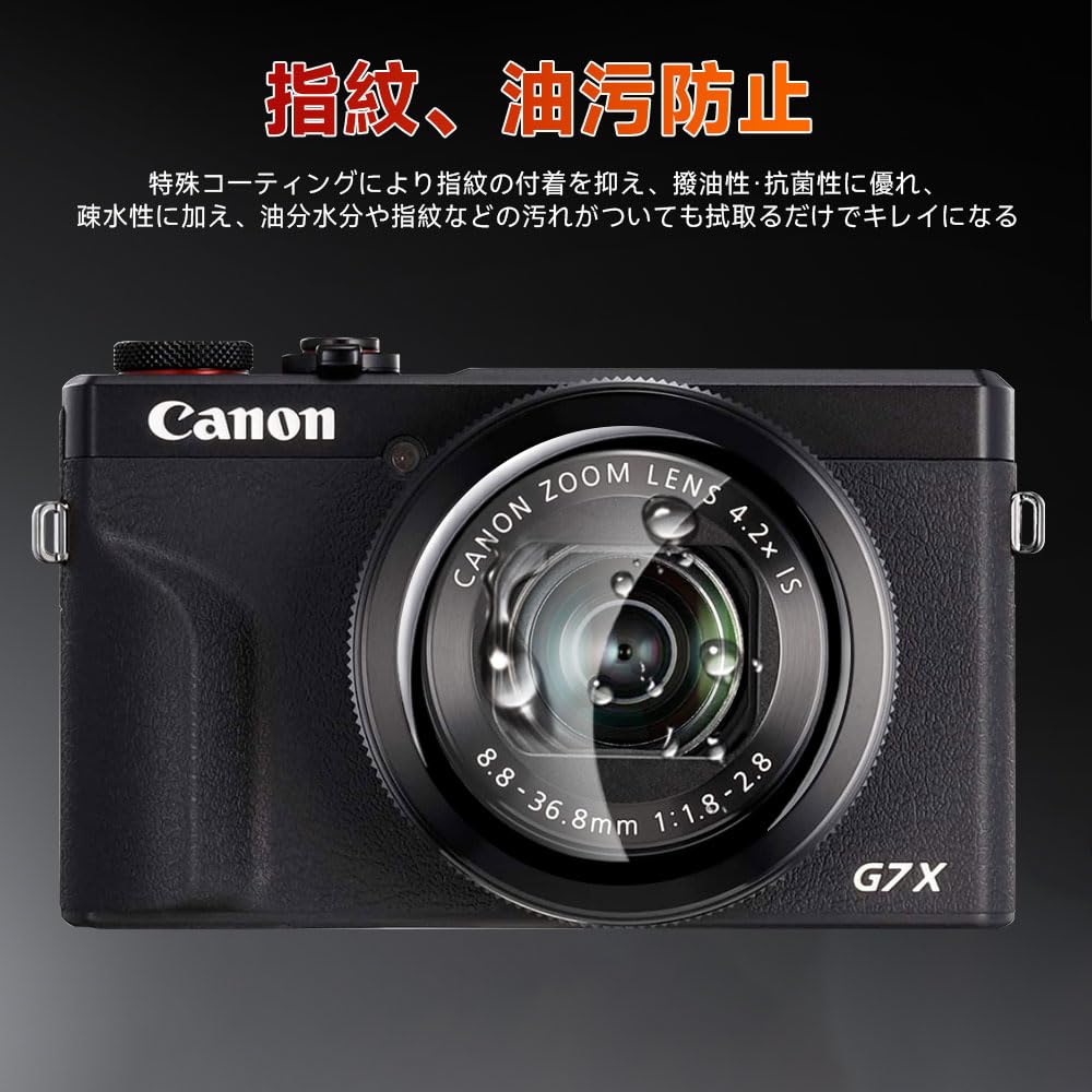Canon PowerShot G7 X Mark G7 X Mark III Camera Lens Protective Film Asahi Glass 9H UV Highly Optical and [1 Sheet] II/PowerShot [HVUYAL] Filter,