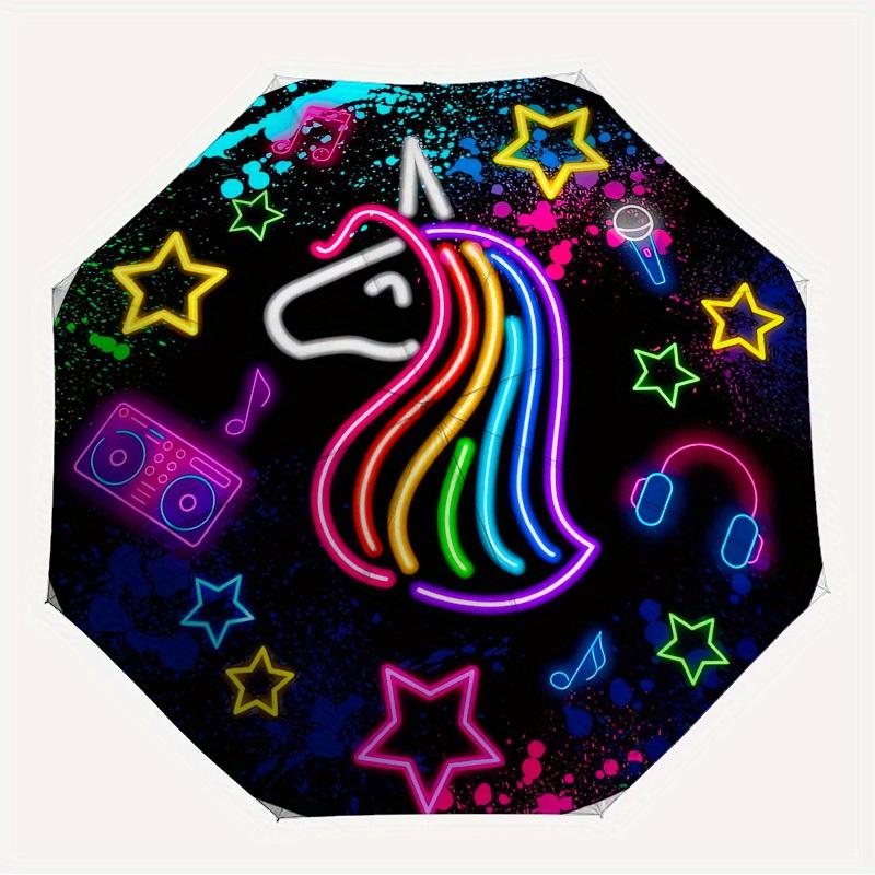

1pc Unicorn Neon Themed High-quality Umbrella,Automatic Opening and Closing Umbrella,Multi-functional Umbrella G0811187