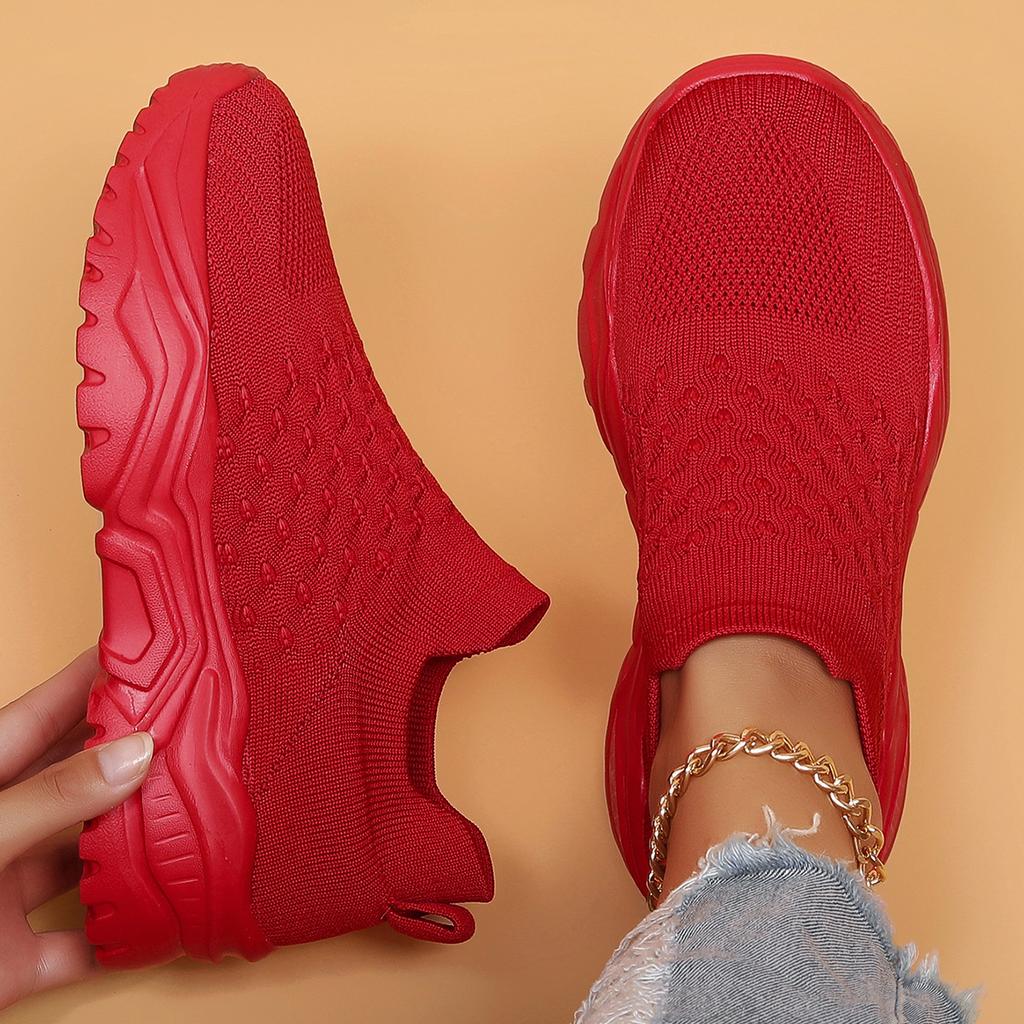 Women's Breathable Sock Sneakers Slip On Lazy Shoes Casual Mesh Platform Non Slip Running Walking Trainers Shoes