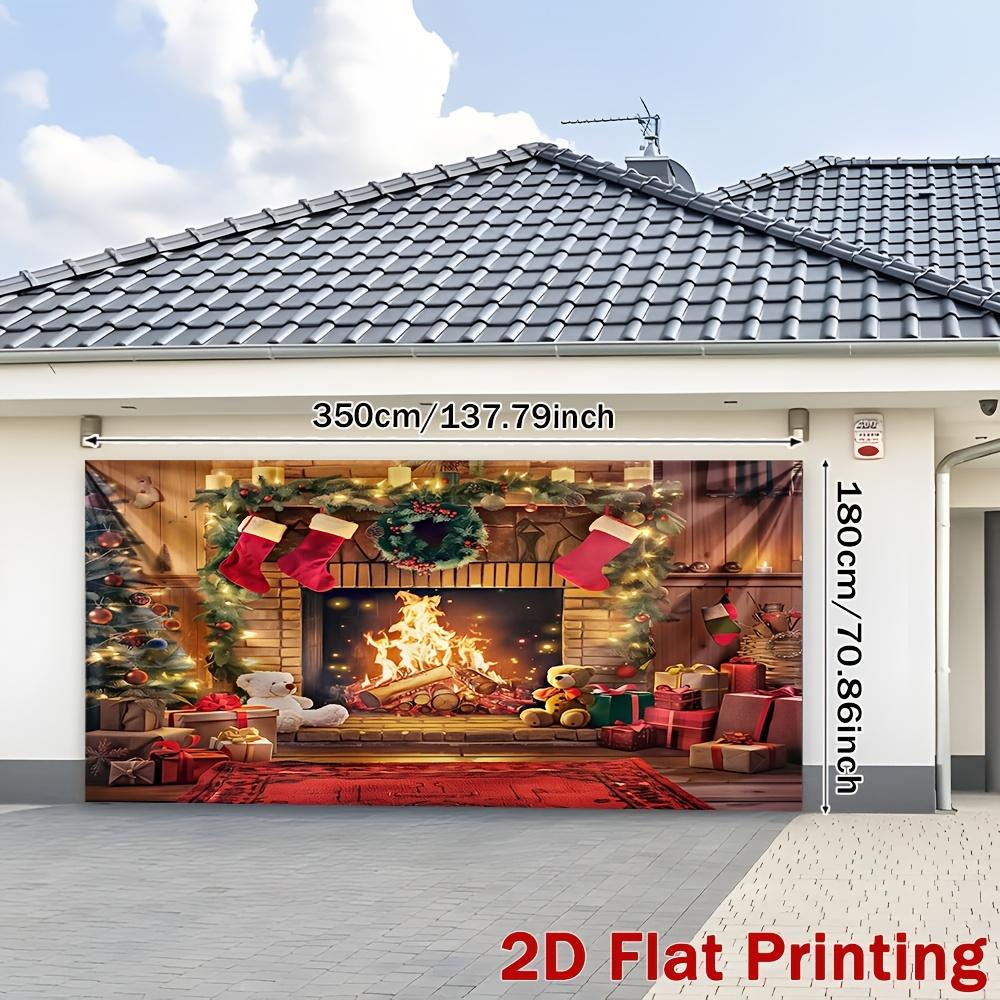 1Pcs Christmas Fireplace Stockin Decoration Background Bedroom Backdrop Decorations For Photo Studio Photo Booth Christmas Party