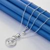 925 Sterling Silver 16-30 Inch Exquisite Heart-shaped Zircon Pendant Necklace for Women's Fashion Wedding Accessories Jewelry