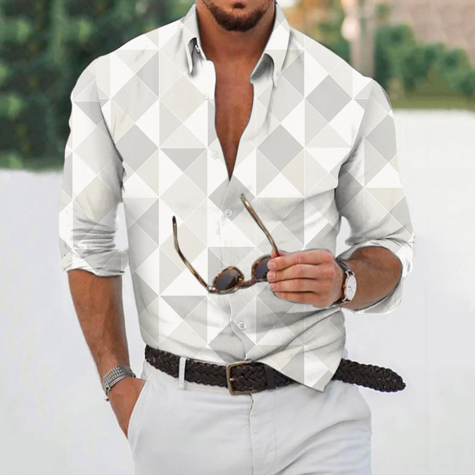 

Дизайнерская весна-лето мужская повседневная 3D-хэллоуинская печать Гавайская рубашка Блузка Рубашки с длинным рукавом L