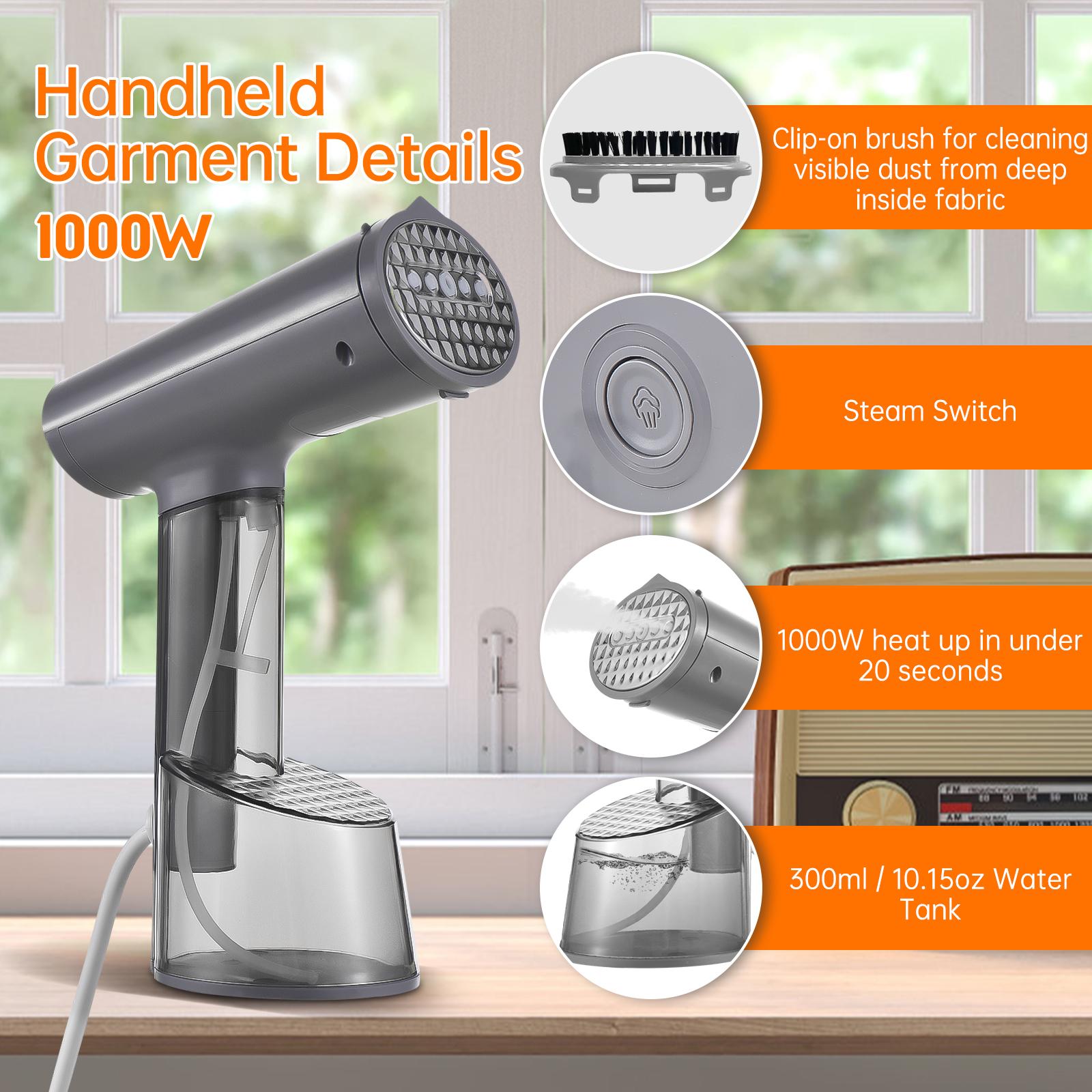 Handheld Garment for Clothes 1000 Pow ful Portable Fabric with Brush 20-Second Heatup 300ml Capacity Wat Travel
