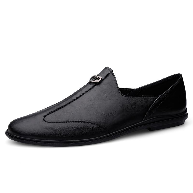 2024 Man Shoes Casual Fashion Leather Business Office Wedding Shoes Men Driving Penny Loafers Lightweight Boat Shoe High Quality