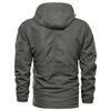 Men's Mid-Length Casual Hooded Plus Size Jacket for Spring and Autumn.
