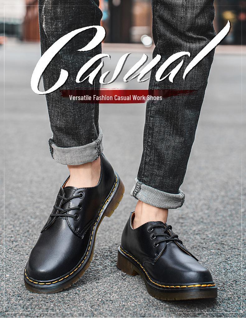 1461 Plus Size Unisex Cowhide Leather Casual Shoes