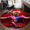 1pc Lamine Yamal  Print Round Carpet Chair Round Carpet Suitable for Bedroom Living Room Home Decorative Carpet