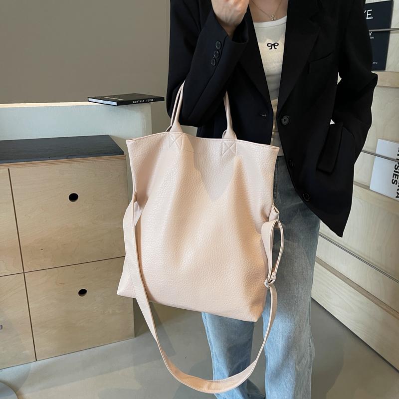 

Сумка-тоут для жінок Регульований ремінь Сумка на плече Штучна шкіра Однотонна Сумка-кросбоді Модний клатч Робоча Дорожня Сумка рожевий