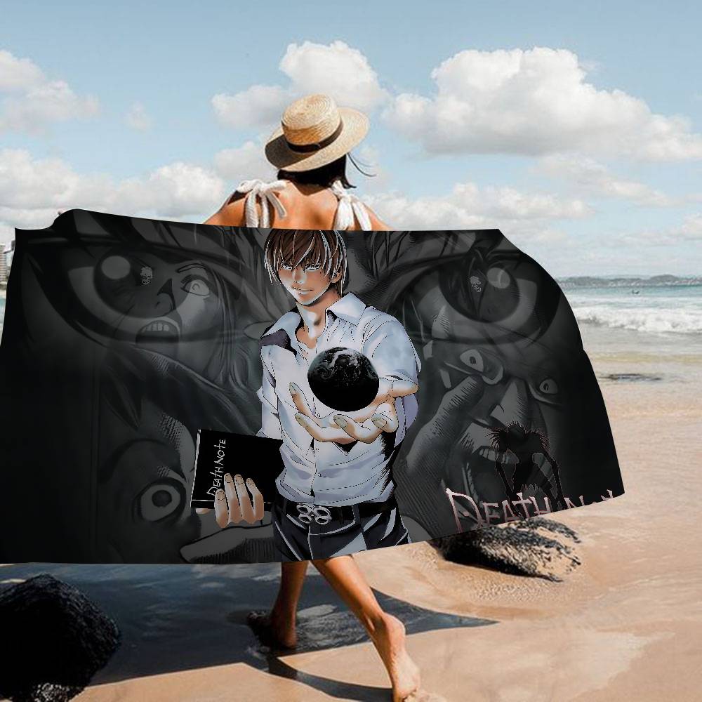 Hot Anime Death Note Microfiber Printed Beach Towel Mountain Climbing Yoga Beach Swimming Running Absorbent Soft Towel