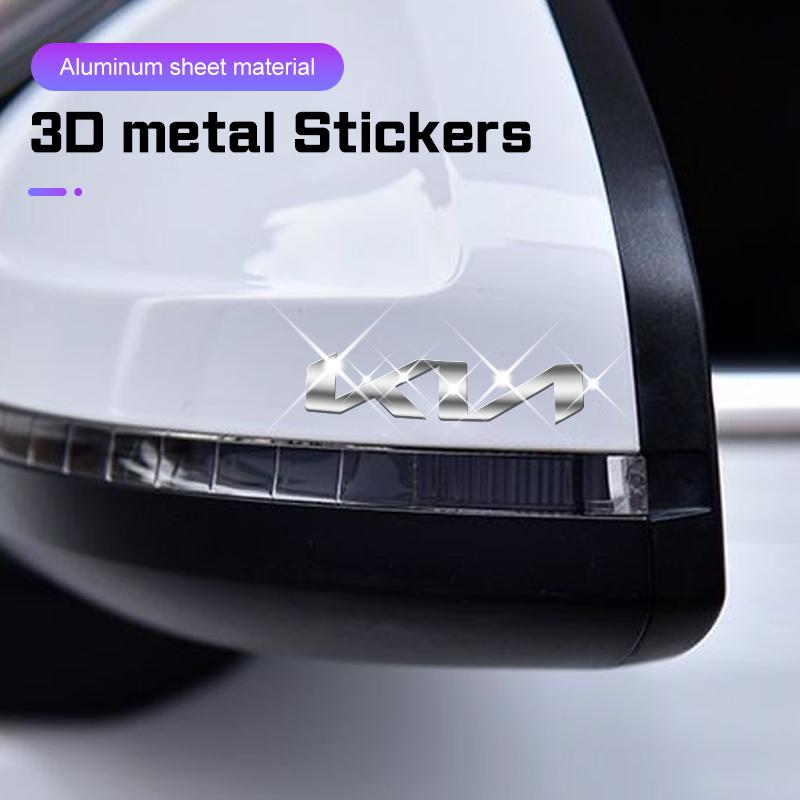 AAAFZ1 3D Creative Car Interior Stickers Metal Decals For Kia RIO3 k5 k8 Optima Ceed Sorento Forte Niro Soul  Reflective Window Sticker