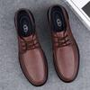 Genuine Leather Casual Shoes for Men Comfortable Anti-Slip Oxford Shoes Outdoor Lace-Up Sneakers Fashion Formal Dress Footwear
